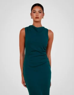 WINDSOR HIGH NECK MIDI DRESS