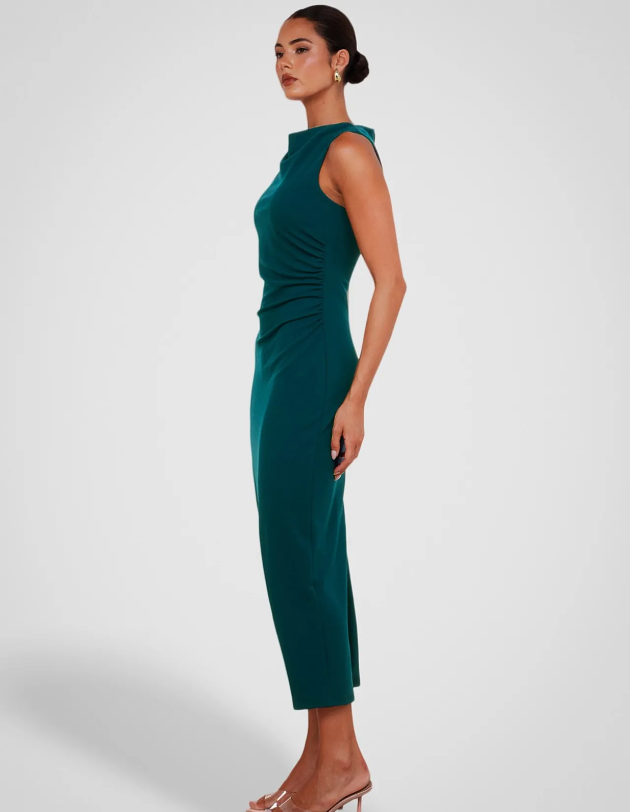 WINDSOR HIGH NECK MIDI DRESS