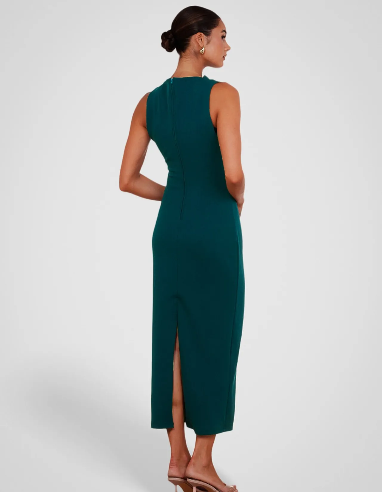 WINDSOR HIGH NECK MIDI DRESS