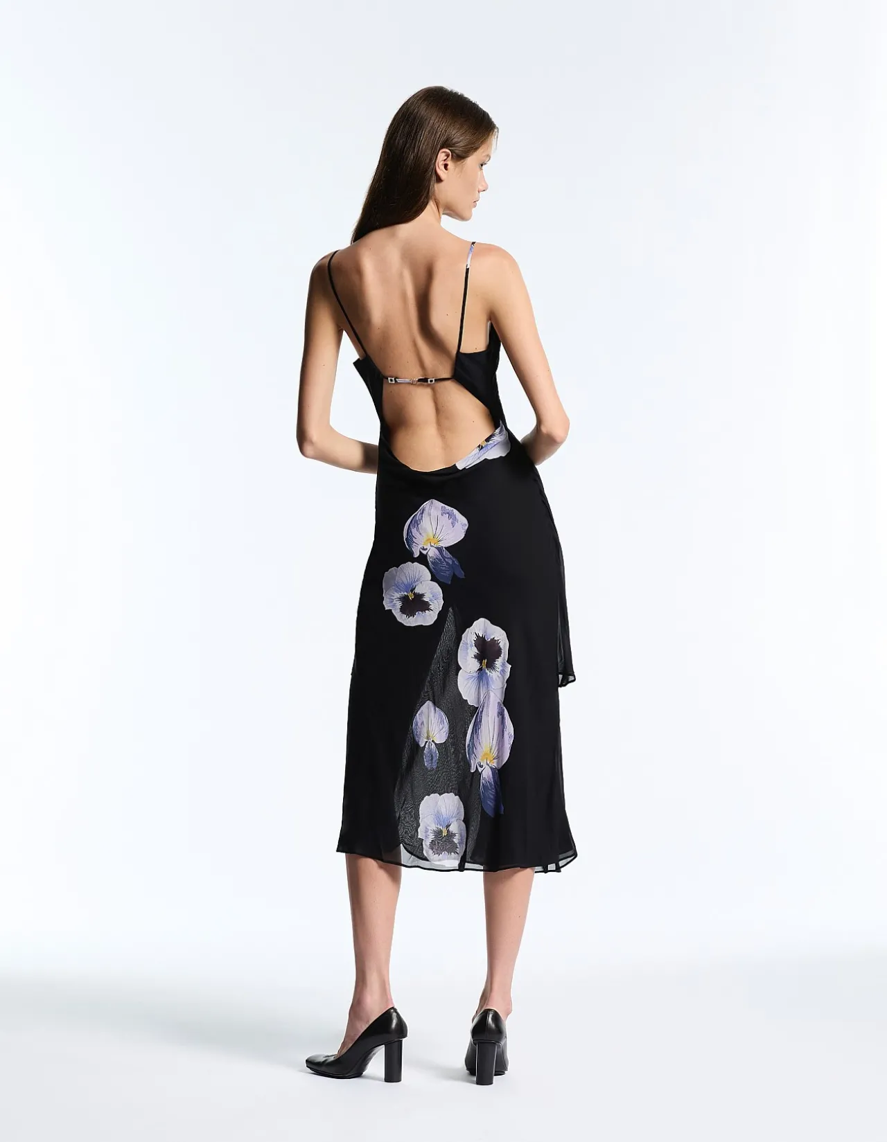 WISTERIA DRAPING MIDI DRESS