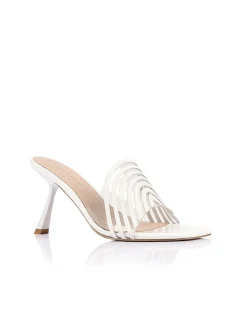 WOMEN'S Farrah Mule Vinylite & White Patent Leather SANDAL