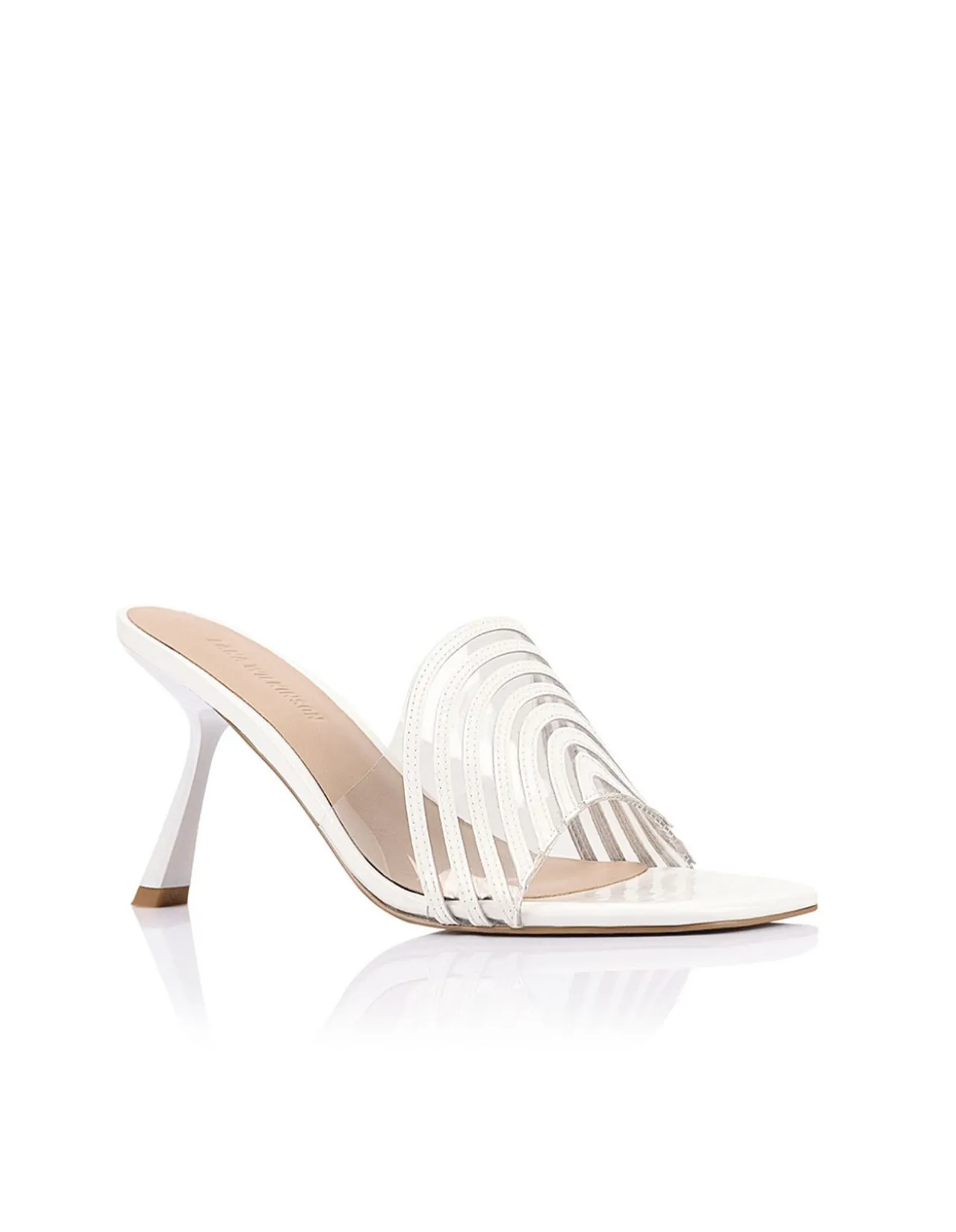 WOMEN'S Farrah Mule Vinylite & White Patent Leather SANDAL