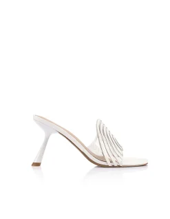 WOMEN'S Farrah Mule Vinylite & White Patent Leather SANDAL