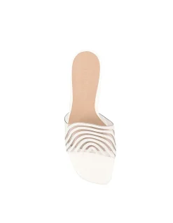 WOMEN'S Farrah Mule Vinylite & White Patent Leather SANDAL
