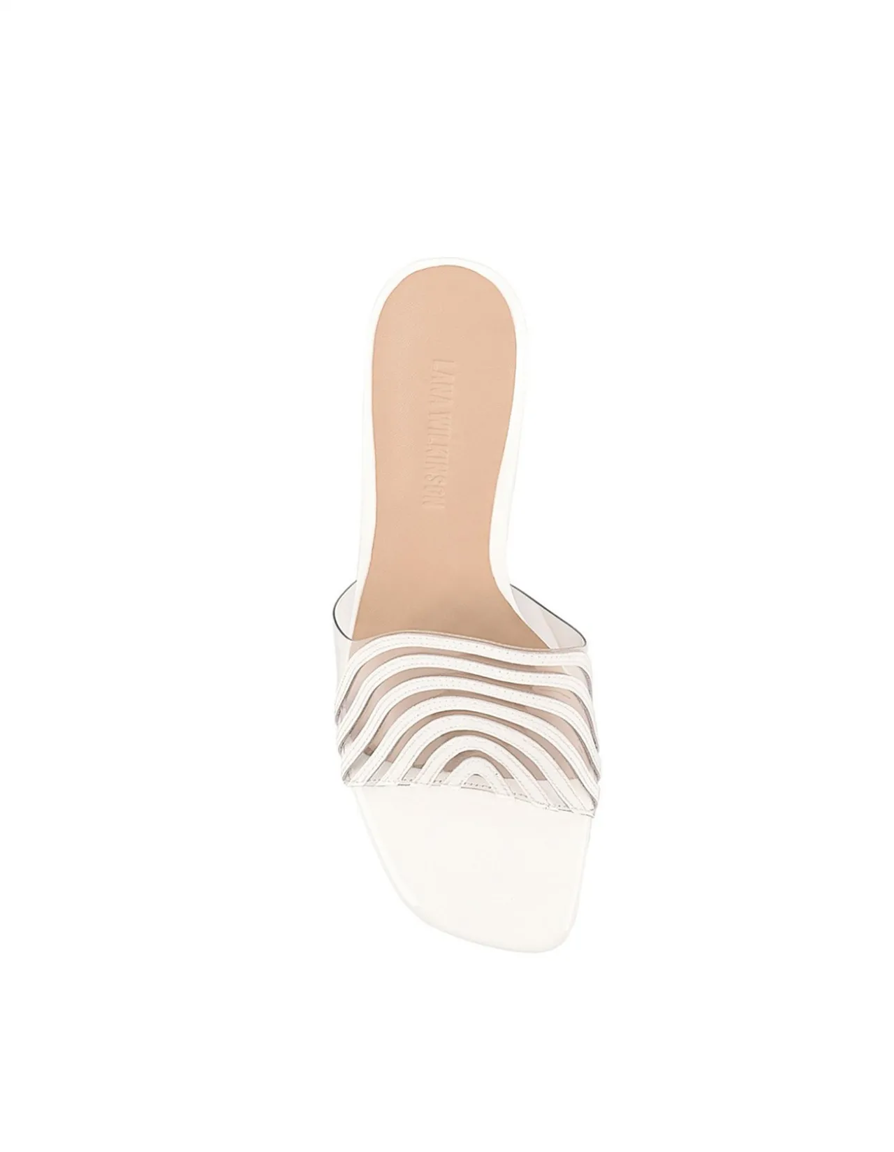 WOMEN'S Farrah Mule Vinylite & White Patent Leather SANDAL