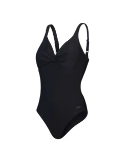 Womens Shaping Cross Knot One Piece Swimsuit