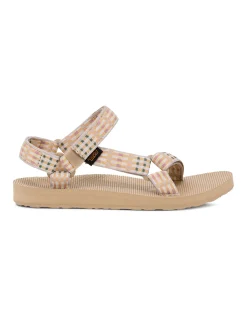 WOMEN'S W ORIGINAL UNIVERSAL MODERN CHECK TAUPE SANDAL