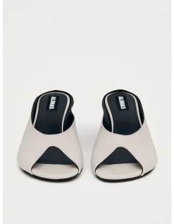 WOMEN's Catherine Light Grey Leather Mules