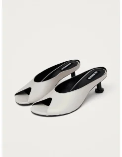 WOMEN's Catherine Light Grey Leather Mules