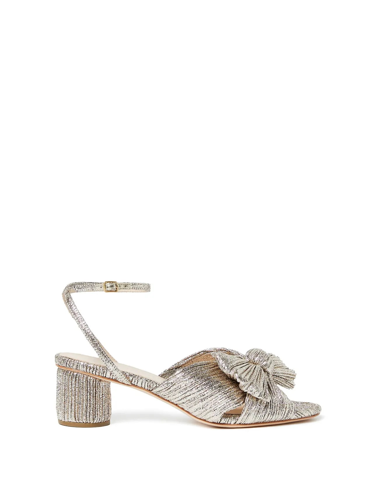 WOMEN'S DAHLIA PLEATED KNOT MULE WITH ANKLE STRAP