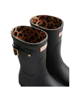 WOMEN'S ORIGINAL SHORT LEOPARD BACKSTRAP BOOT