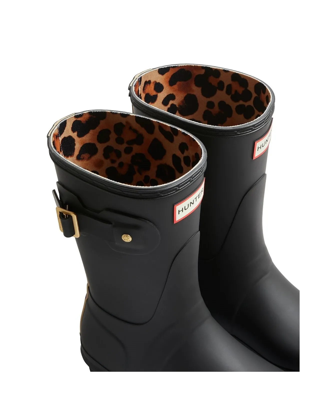 WOMEN'S ORIGINAL SHORT LEOPARD BACKSTRAP BOOT