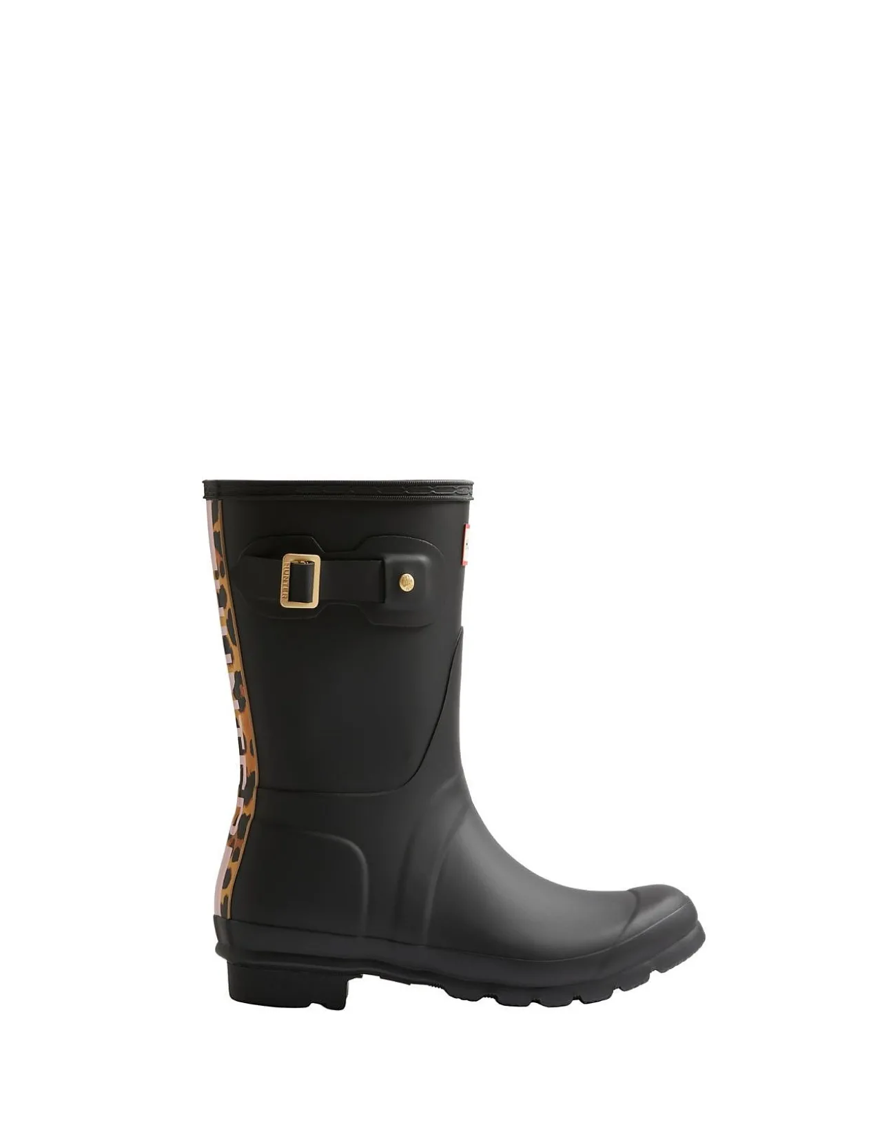 WOMEN'S ORIGINAL SHORT LEOPARD BACKSTRAP BOOT