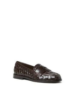 WOMEN'S RACHEL WOVEN LEATHER LOAFER