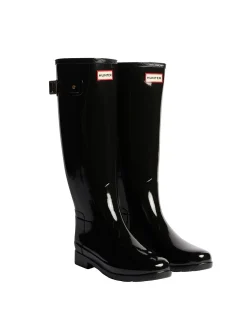 WOMEN'S REFINED GOLD TRIM TALL GLOSS BOOT