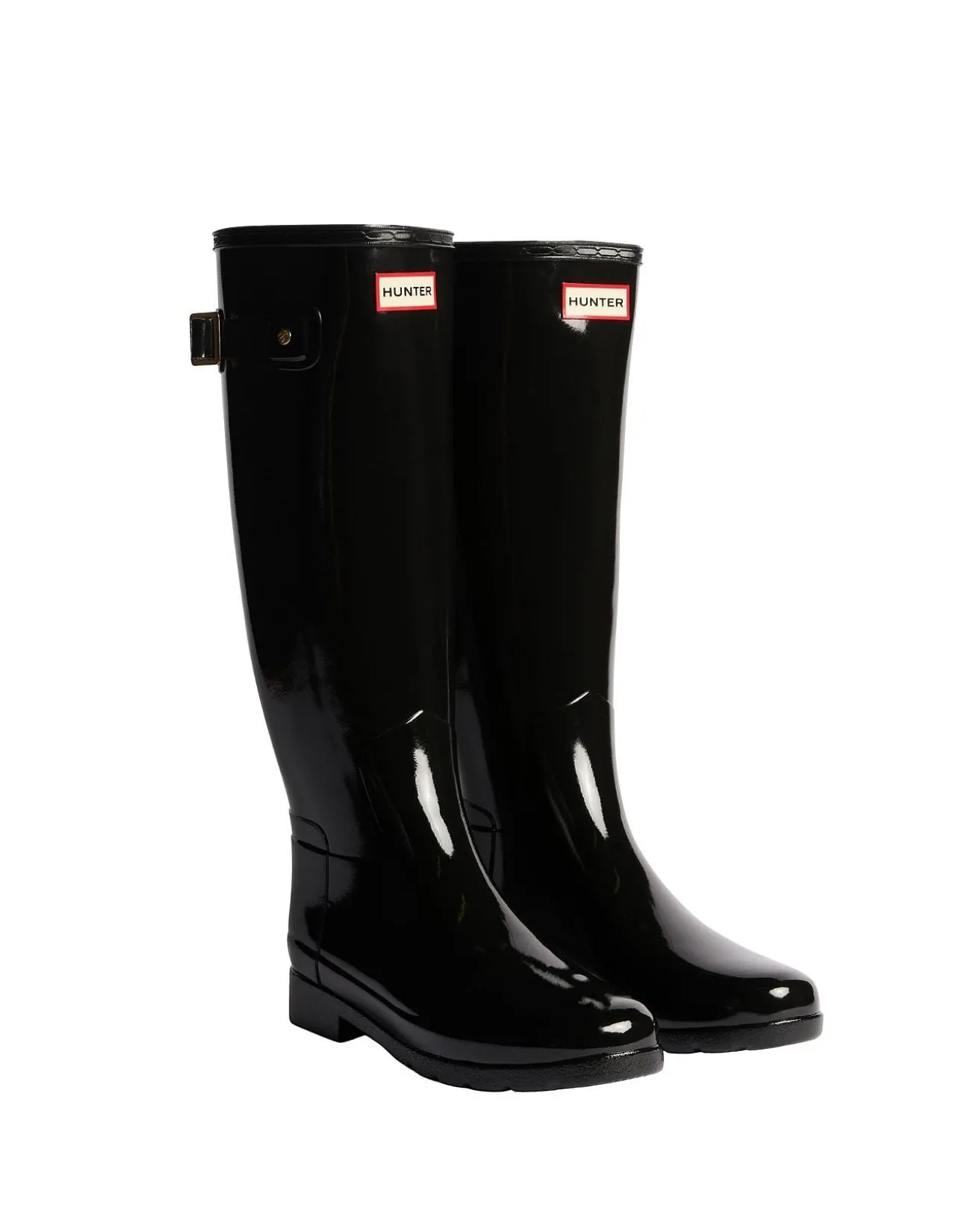 WOMEN'S REFINED GOLD TRIM TALL GLOSS BOOT