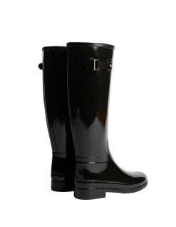 WOMEN'S REFINED GOLD TRIM TALL GLOSS BOOT