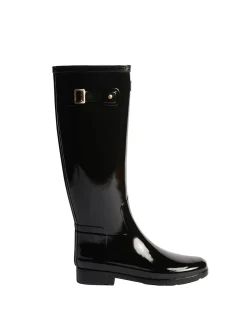 WOMEN'S REFINED GOLD TRIM TALL GLOSS BOOT