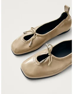 WOMEN's Rosalind Onix Beige Leather Ballet Flats