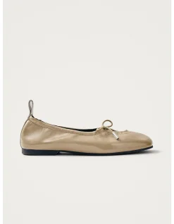 WOMEN's Rosalind Onix Beige Leather Ballet Flats