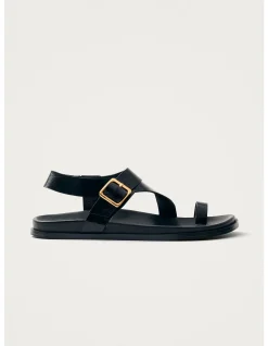 Women's Siren Onix Black Leather Sandals
