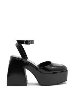 WOMEN'S THE TWIGGY BLACK PLATFORM SANDAL