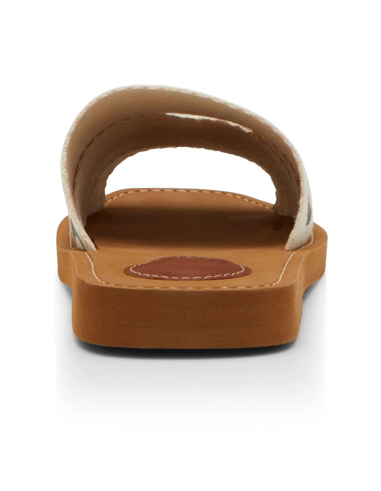WOODY EMBROIDERED LINEN SLIDE
