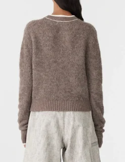 Wool Alpaca Contrast Knit