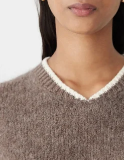 Wool Alpaca Contrast Knit