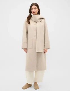 WOOL BLEND SCARF COAT