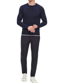 WOOL CREW NECK WITH RAGLAN SLEEVES KNITTED JUMPER