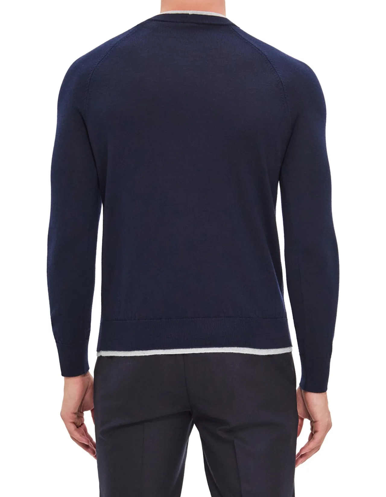 WOOL CREW NECK WITH RAGLAN SLEEVES KNITTED JUMPER