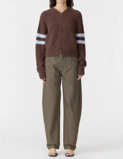 Wool Alpaca Zip Up Knit