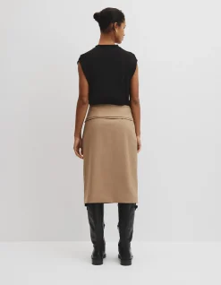 Wool Blend Wrap Skirt