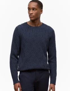Wool Cable Knit Crew