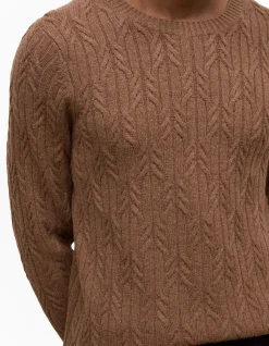 Wool Cable Knit Crew