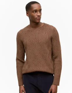 Wool Cable Knit Crew
