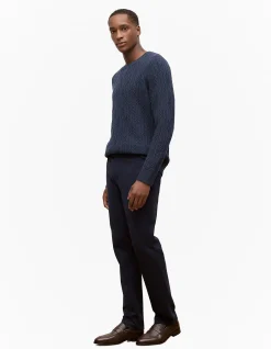 Wool Cable Knit Crew