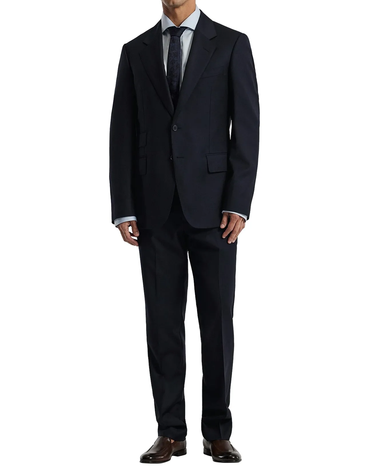 WOOL TWILL SUIT PANTS