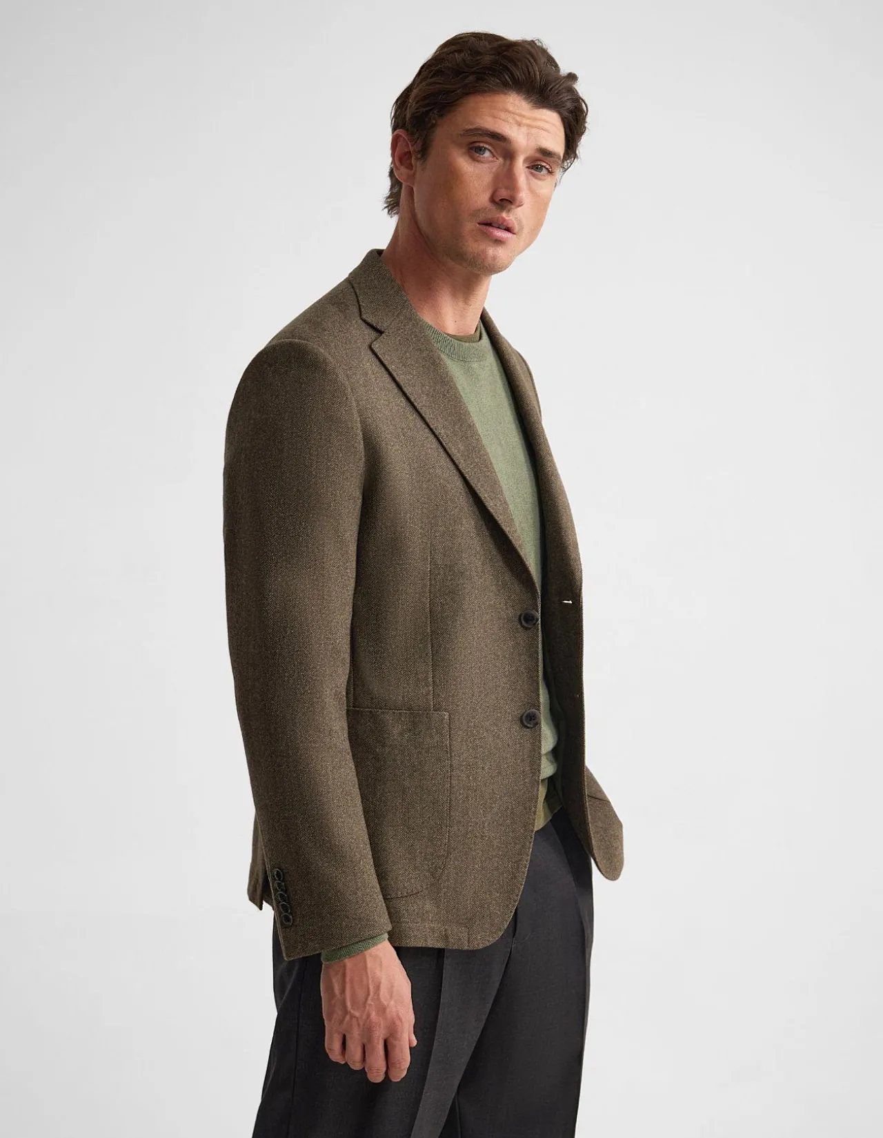 WORDSWORTH LUX HERRINGBONE BLAZER