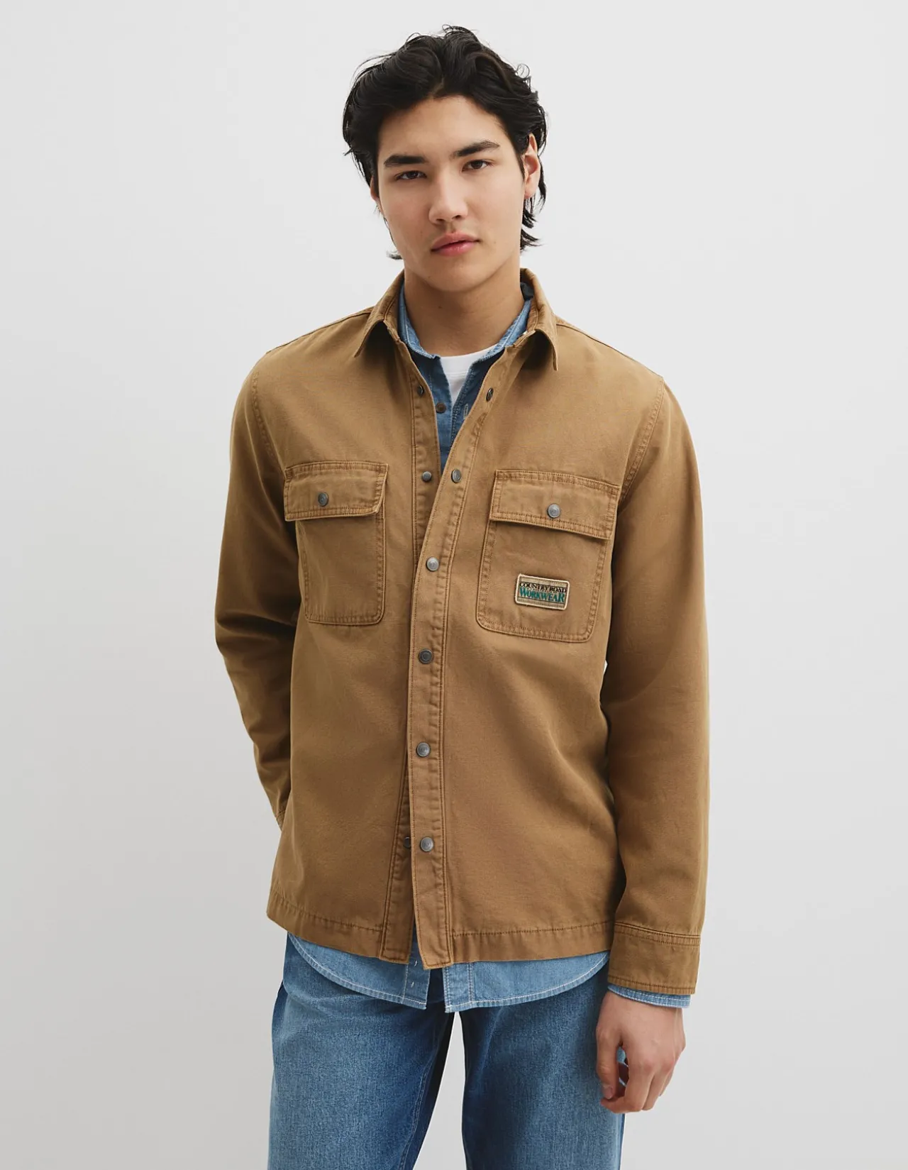 Workwear Garment Dyed Canvas Overshirt