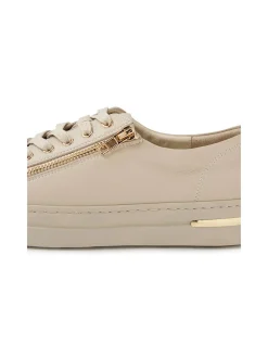 Wovi Zip Detail Leather Casual Sneakers
