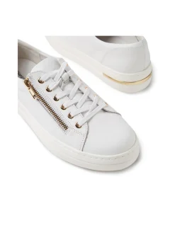 Wovi Zip Detail Leather Sneakers