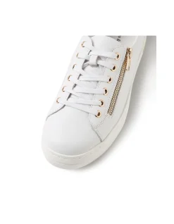 Wovi Zip Detail Leather Sneakers