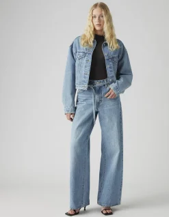 XL Baggy Straight Tie Waist Wide Leg Jeans