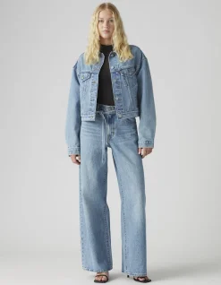 XL Baggy Straight Tie Waist Wide Leg Jeans