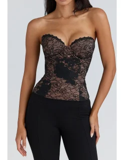 YARA LACE STRAPLESS CORSET TOP