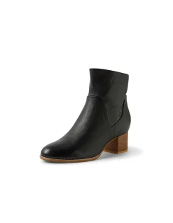 Yayoi Mid Heel Leather Ankle Boots