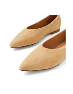 Yoshiro Pointed Suede Ballet Flats