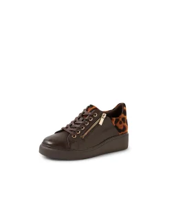 Yossar Leopard Panel Leather Trainers